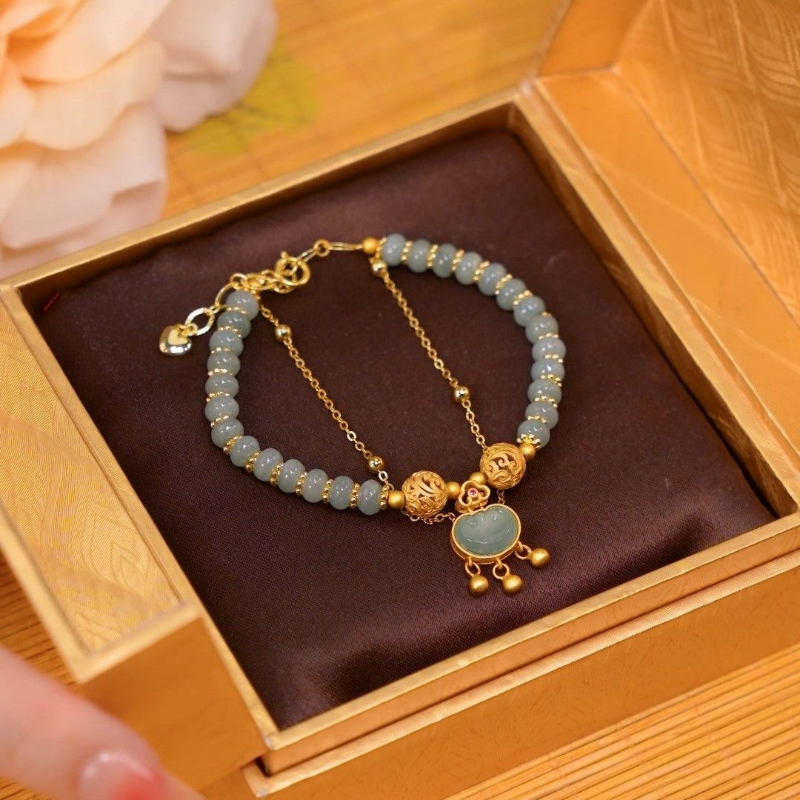 Love of a Lifetime • Emerald Jade stone  Bracelet