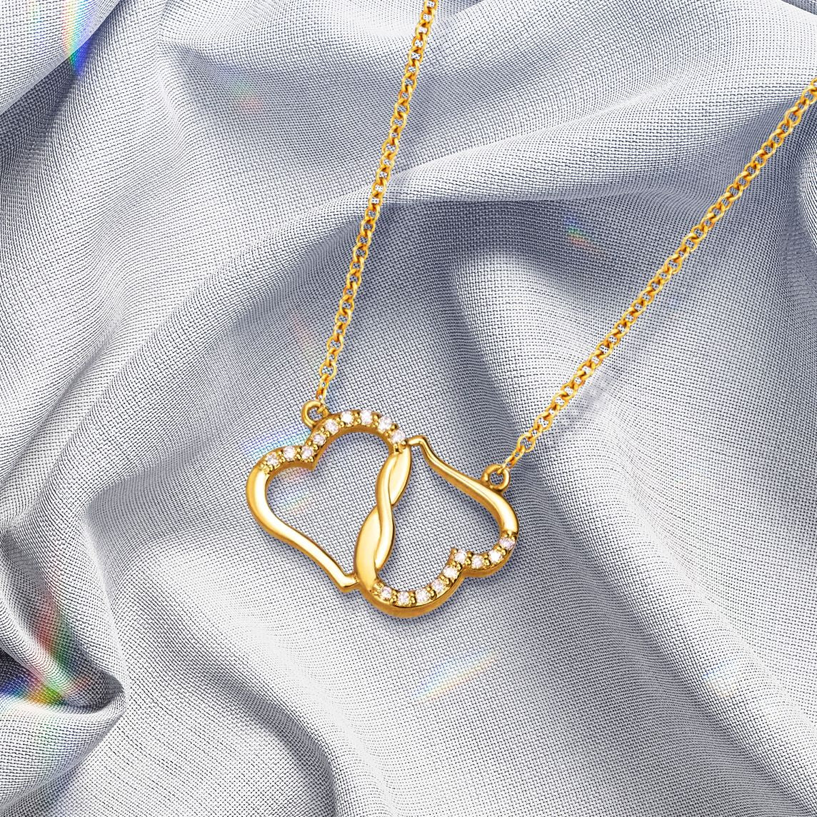 To My Beautiful Granddaughter | Forever Linked Together | 925S Heart Necklace