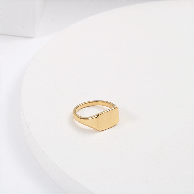 New Gold Plated Personalized Engraving Name Ring