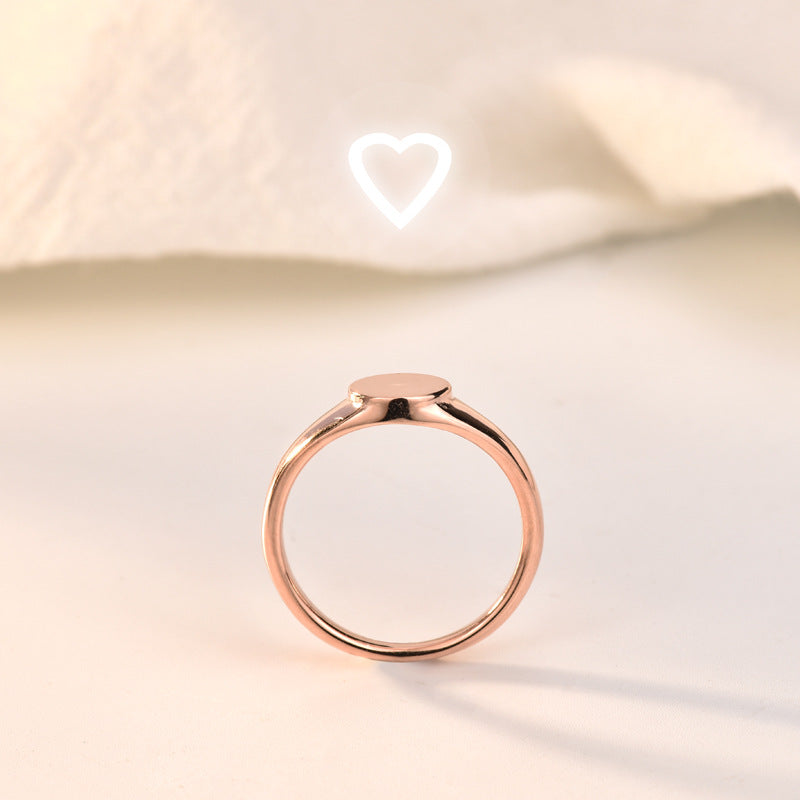 Black Technology Diffraction Projection Love Sterling Silver Couple Ring