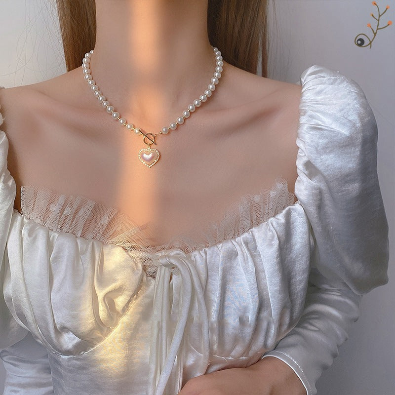 Designer Necklace Luxurys Fashion Pearl Love Necklace Clavicle Chain