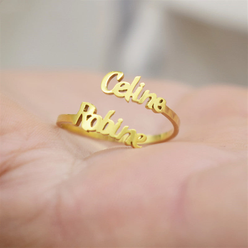 Personalized Two Names Ring Valentine's Day Gift