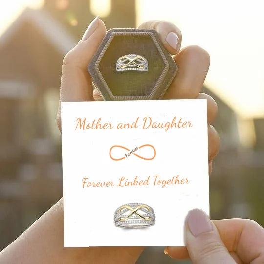 [Almost Sold Out]🔥LAST DAY 50% OFF-MOTHER & DAUGHTER FOREVER LINKED TOGETHER RING