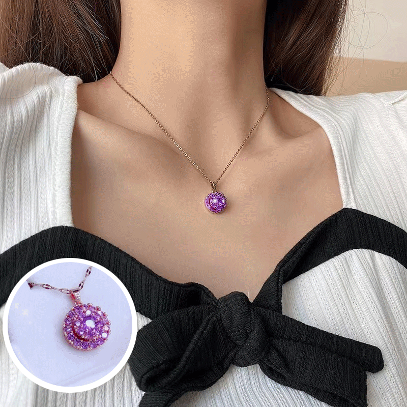 Purple Good Luck Diamond Necklace