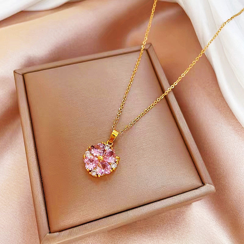 NEW Micro-Set Diamond Clover Necklace