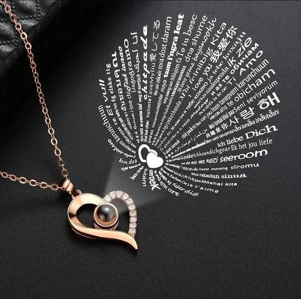 🔥 Last Day Promotion 48% OFF🎁I Love You Roses Bloom Necklace in 100 Languages Gift Set💖