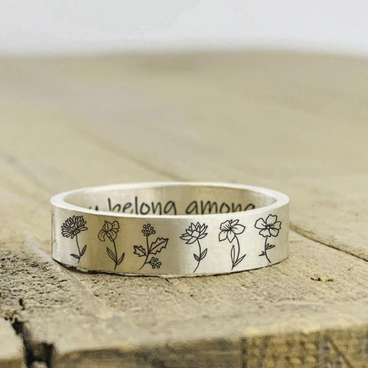 Birth Month Flower Ring Gifts For Nature Lovers