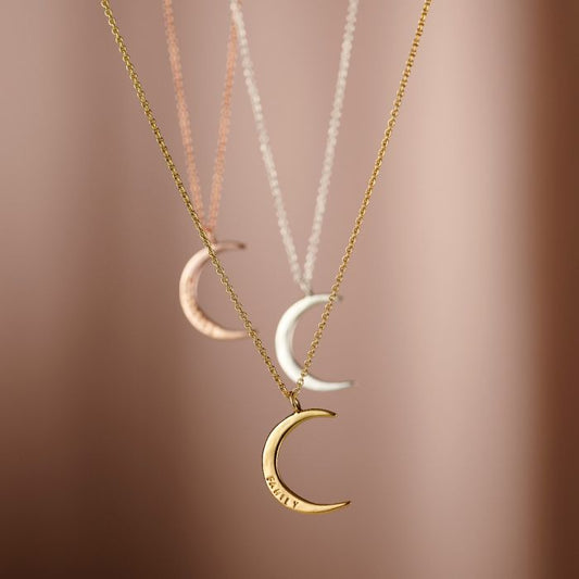 Personalised Crescent Moon Necklace