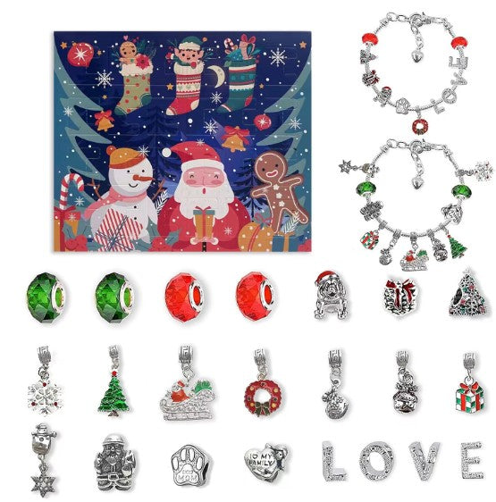 DIY Christmas Advent Calendar Bracelets Set