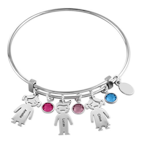 Christmas Gift Bracelet With Kids Charms
