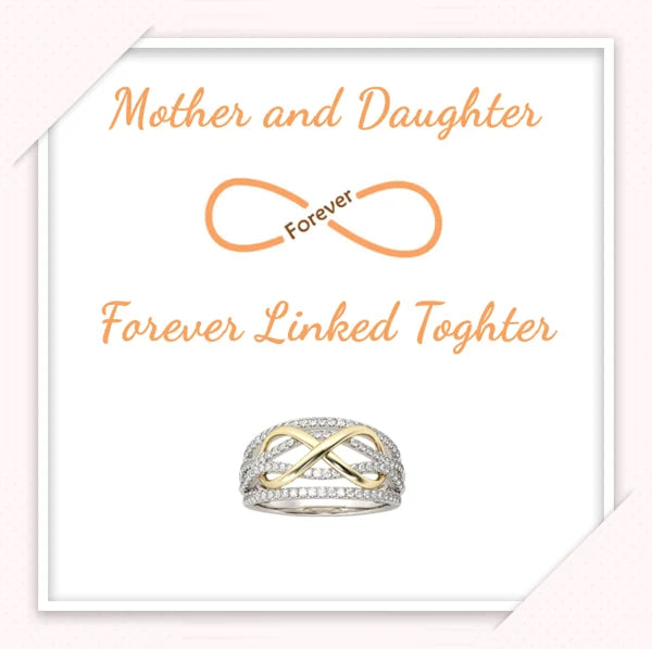 [Almost Sold Out]🔥LAST DAY 50% OFF-MOTHER & DAUGHTER FOREVER LINKED TOGETHER RING