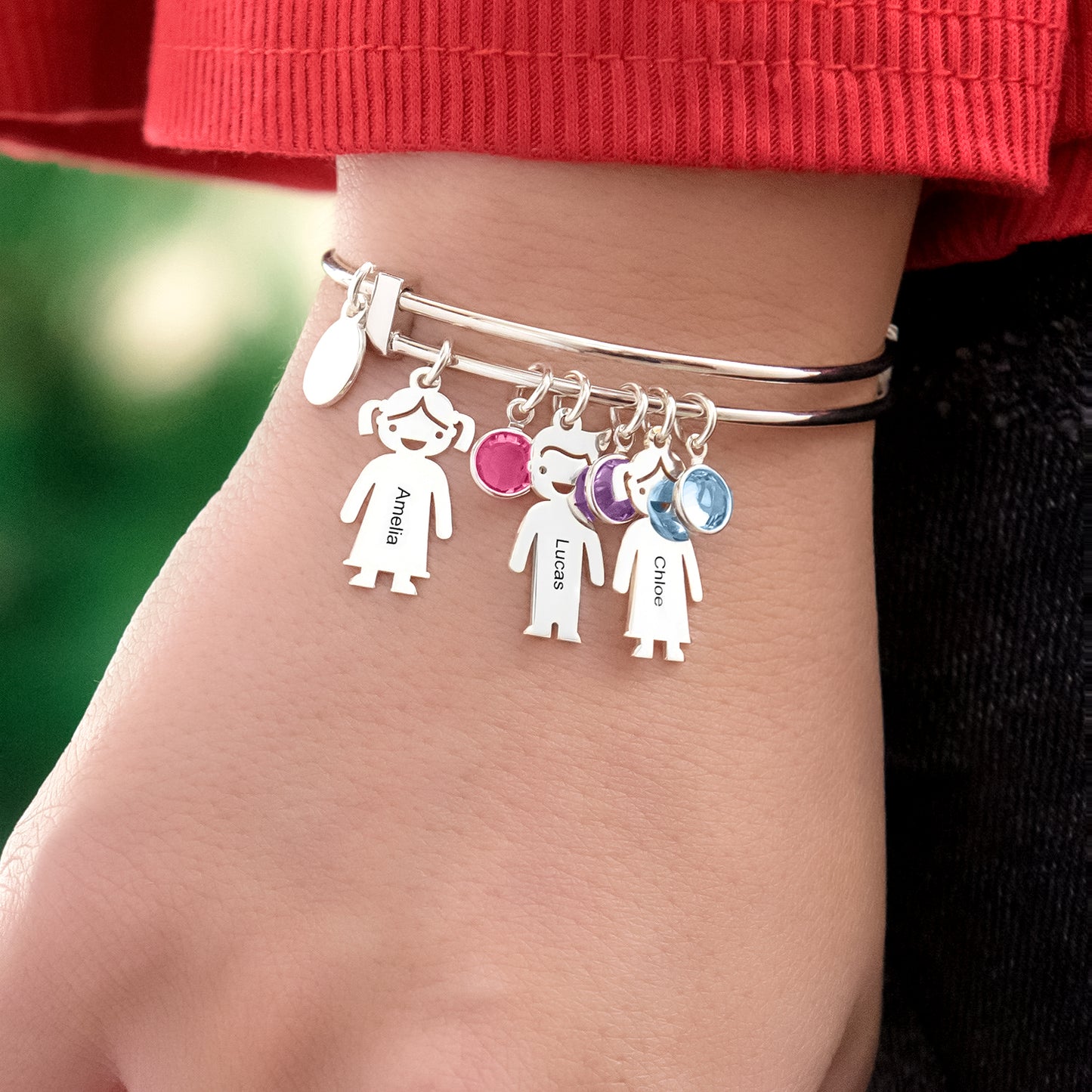 Christmas Gift Bracelet With Kids Charms