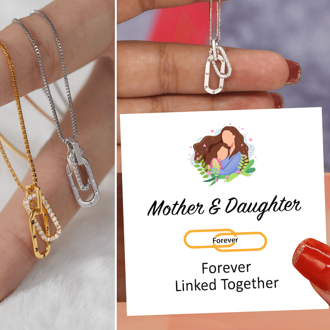 "Mother & Daughter Forever Linked Together" Necklace