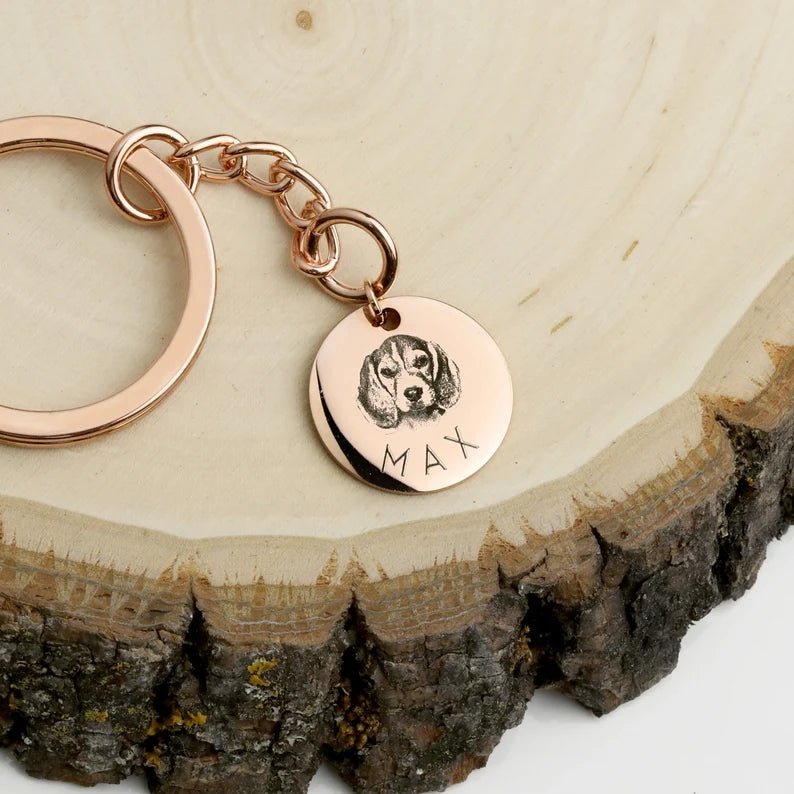Personalized Photo Pet Memorial Keychain