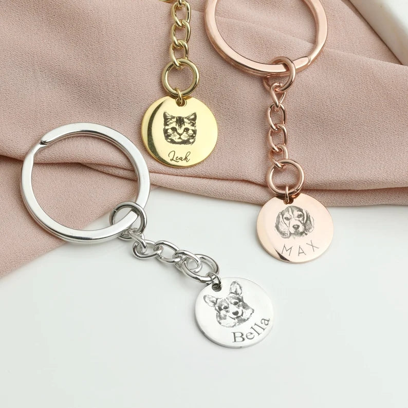 Personalized Photo Pet Memorial Keychain