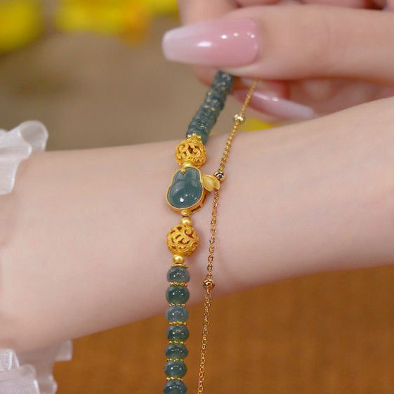 Love of a Lifetime • Emerald Jade stone  Bracelet