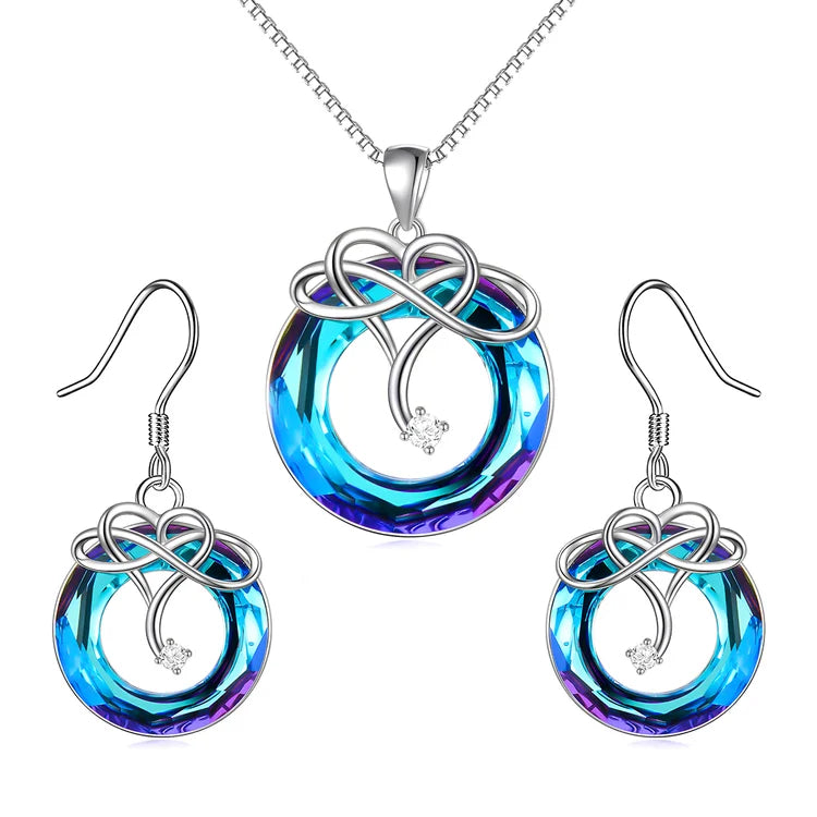 S925 I Love You until Infinity Runs Out Crystal Infinity Necklace