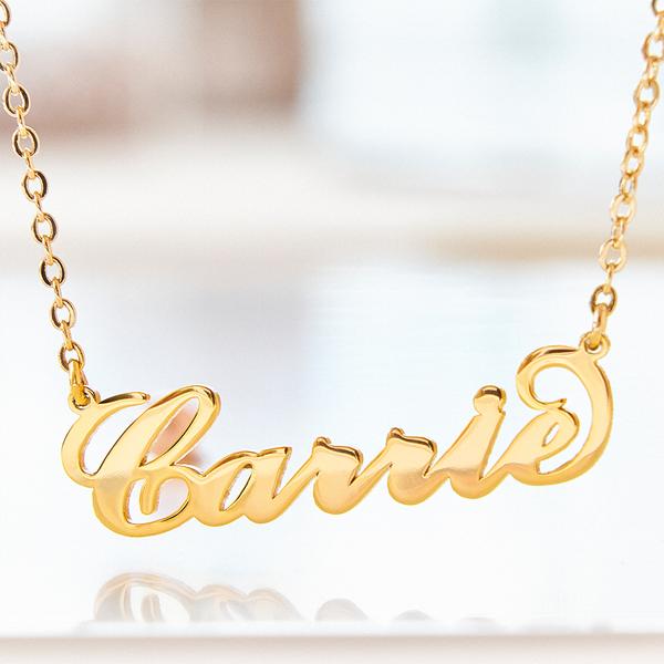Christmas Gifts "Carrie" Style Name Necklace