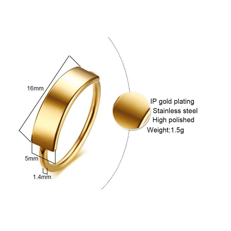 Stylish Custom Stainless Steel Gold Ring