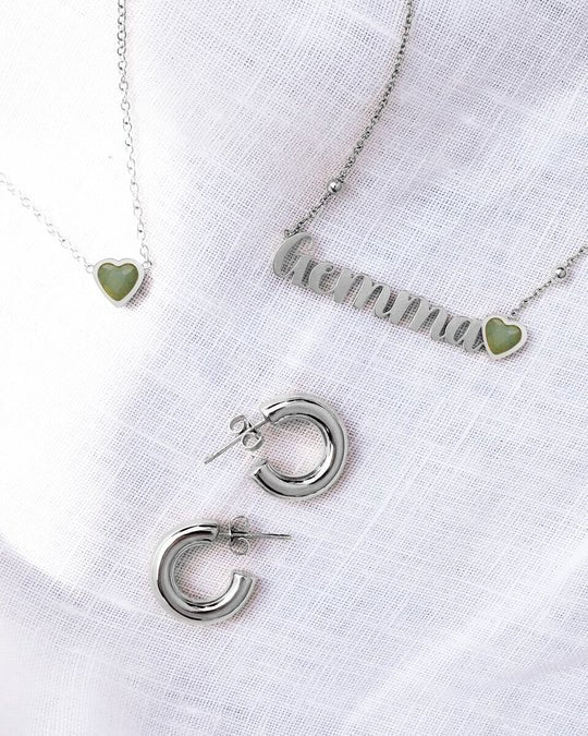 Sterling Silver Birthstone Name Necklace