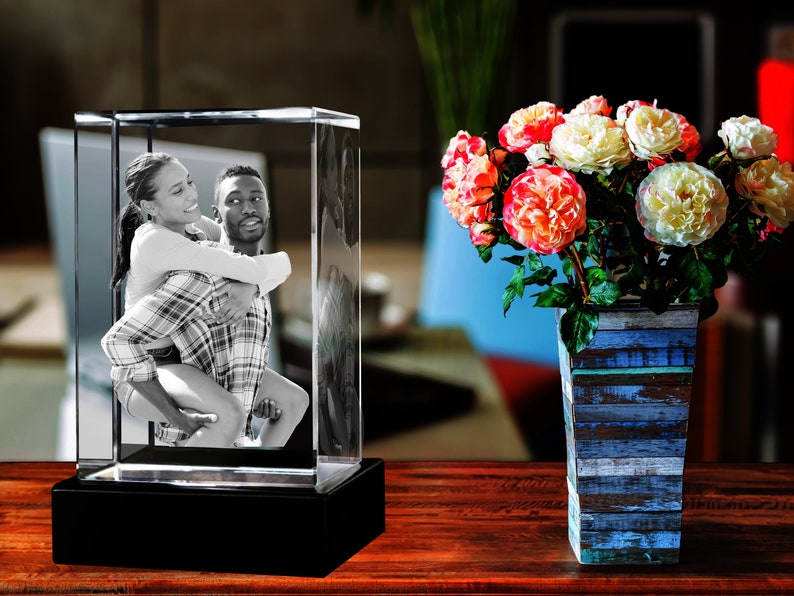 Personalized Laser Engraved 3d Crystal Photo portrait