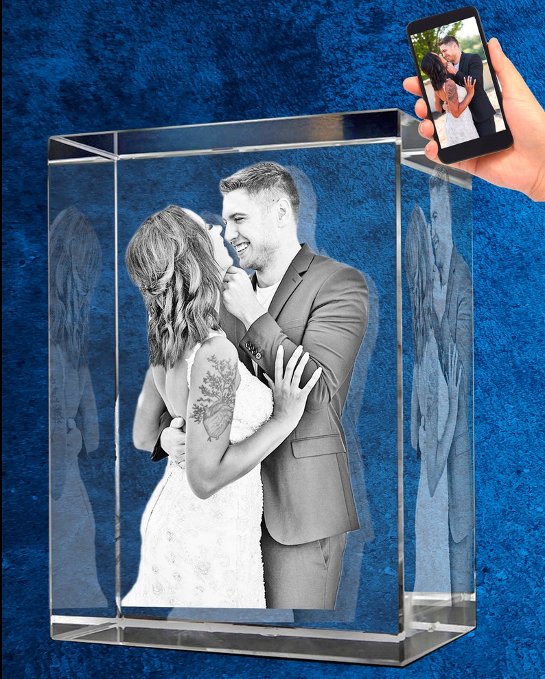Personalized Laser Engraved 3d Crystal Photo portrait
