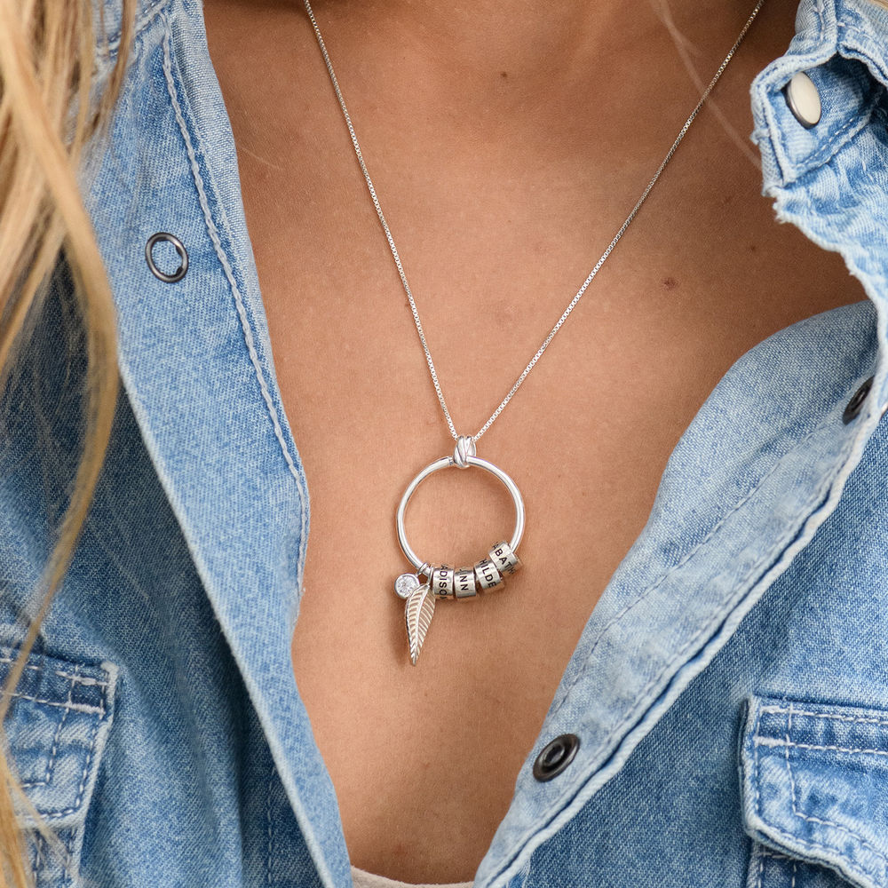Linda Circle Pendant Necklace in Sterling Silver