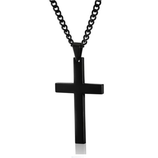 Fashion Stainless Steel Cross Gold Silver Color Necklace